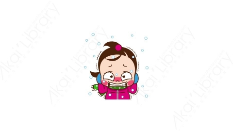 视频素材 可爱呆萌小女孩动态表情包_15_07