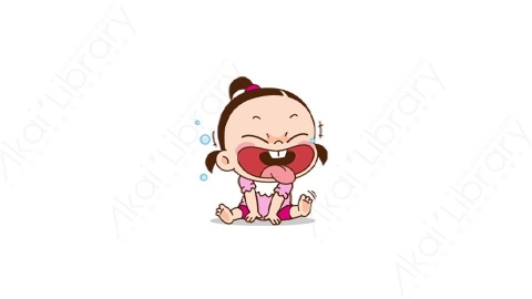 视频素材 可爱呆萌小女孩动态表情包_16_02