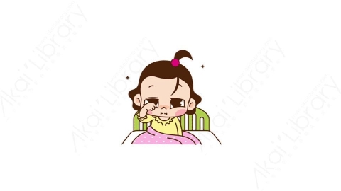 视频素材 可爱呆萌小女孩动态表情包_16_19