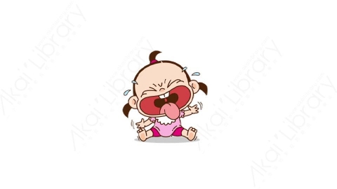 视频素材 可爱呆萌小女孩动态表情包_17_24