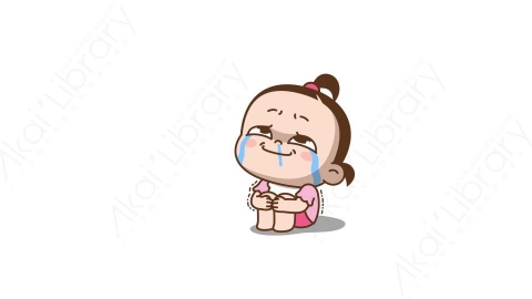 视频素材 可爱呆萌小女孩动态表情包_19_20
