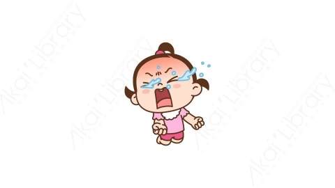 视频素材 可爱呆萌小女孩动态表情包_21_02