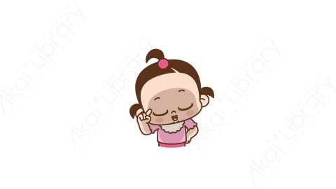 视频素材 可爱呆萌小女孩动态表情包_21_03