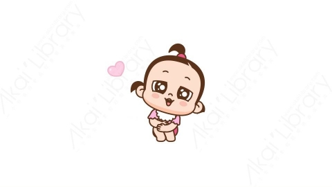 视频素材 可爱呆萌小女孩动态表情包_21_07