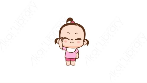 视频素材 可爱呆萌小女孩动态表情包_21_11