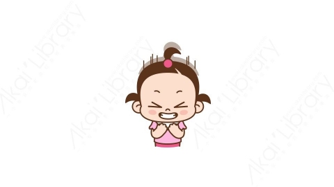 视频素材 可爱呆萌小女孩动态表情包_21_14