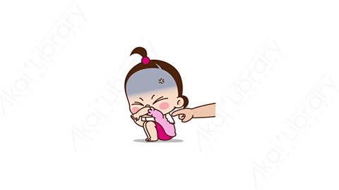 视频素材 可爱呆萌小女孩动态表情包_24_10