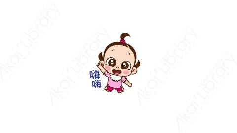 视频素材 可爱呆萌小女孩动态表情包_25_23