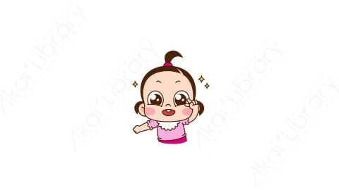 视频素材 可爱呆萌小女孩动态表情包_26_09