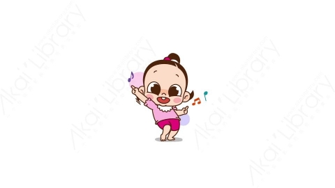 视频素材 可爱呆萌小女孩动态表情包_26_23