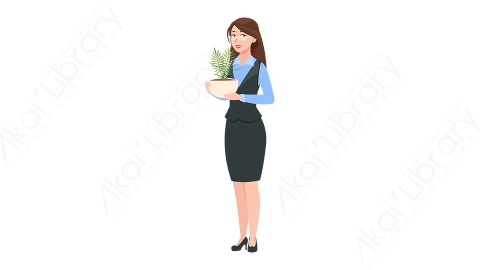 图片素材 扁平商务女人物商务角色-1