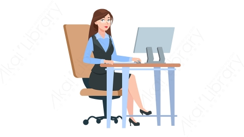 图片素材 扁平商务女人物商务角色-3