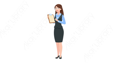 图片素材 扁平商务女人物商务角色-5