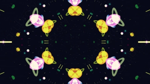 视频素材 卡通梦幻宇宙星球背景视频素材03 fancy universe(kaleido) 1