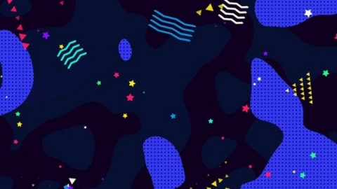 视频素材 孟菲斯抽象的星夜背景视频素材abstract-starry-night-background-9W8FKRT