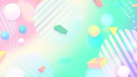 视频素材 孟菲斯粉红色和绿色形状抽象背景视频素材abstract-pink-and-green-shapes-background-CEHJWM9