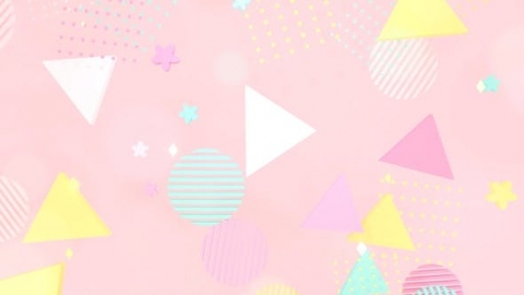 视频素材 孟菲斯粉色时尚几何图形动画背景视频素材pink-stylish-geometric-shapes-2U8W5A3