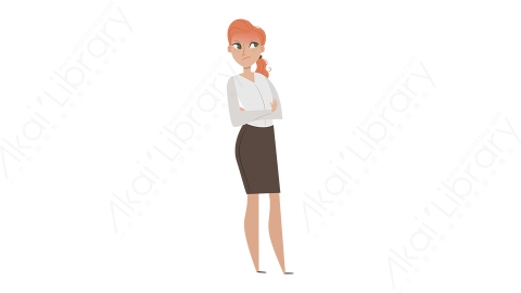 图片素材 扁平生气商务女人物商务角色-12