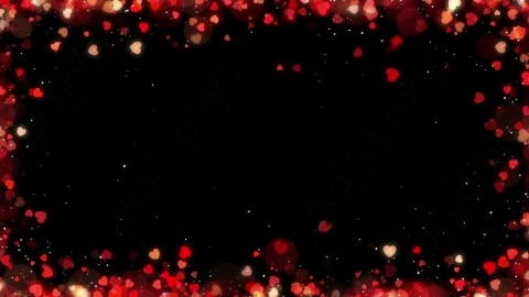视频素材 前景红心发光粒子浪漫围绕包围屏幕视频素材heart-frame-02_hd