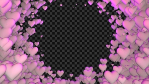 视频素材 前景红心围绕包围屏幕视频素材heart-overlay-3-4KNWZ3M