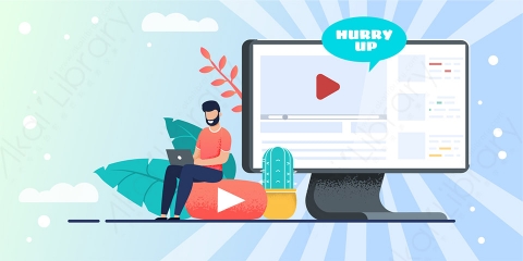 图片素材 扁平在线博客学校
