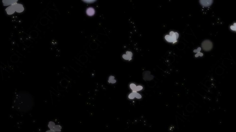 视频素材 前景蝴蝶花朵浪漫合成屏幕视频素材-butterflies overlay04