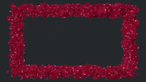 视频素材 玫瑰花瓣矩形框动画视频素材rose-petals-pack-53BPD8F06