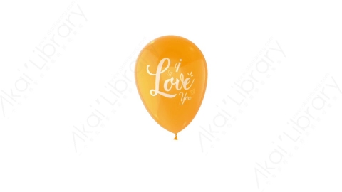 视频素材 黄色气球飘动浮动情人节动画视频素材valentines-day-love-balloons-1.zip