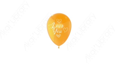 视频素材 黄色气球飘动浮动情人节动画视频素材valentines-day-love-balloons-7.zip