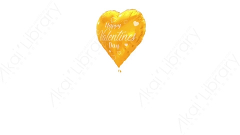 视频素材 黄色心形气球飘动视频素材heart-balloon-1.zip