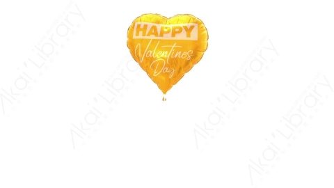 视频素材 黄色心形气球飘动视频素材heart-balloon-10.zip