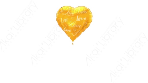 视频素材 黄色心形气球飘动视频素材heart-balloon-9.zip
