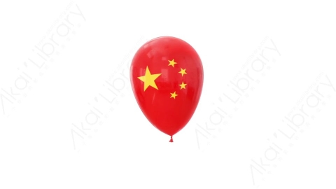 视频素材 中国国旗气球漂浮动画视频素材china-flag-balloons-5.zip