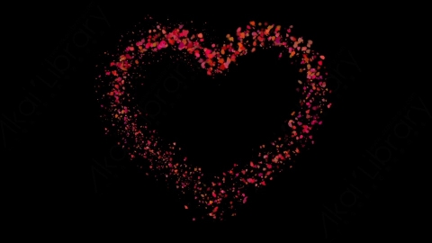 视频素材 心形花瓣飘落动画视频素材cherry-blossom-particles_heart_2.zip