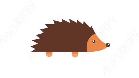 AE模板 05-hedgehog刺猬MG扁平卡通动物元素图标