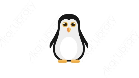 AE模板 10-penguin企鹅MG扁平卡通动物元素图标