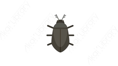 AE模板 30-beetle-1甲虫MG扁平卡通动物元素图标
