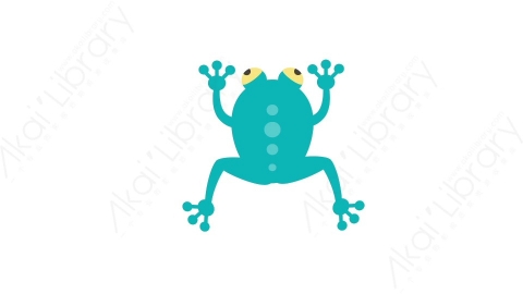 AE模板 52-frog青蛙MG扁平卡通动物元素图标