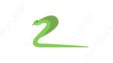 AE模板 53-snake蛇MG扁平卡通动物元素图标
