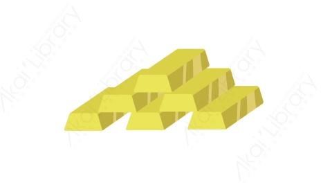 AE模板 12-gold-bullion金条MG扁平卡通金融财经元素图标
