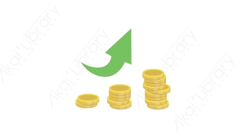 AE模板 26-coins-3金币硬币MG扁平卡通金融财经元素图标