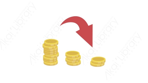 AE模板 27-coins-4金币硬币MG扁平卡通金融财经元素图标