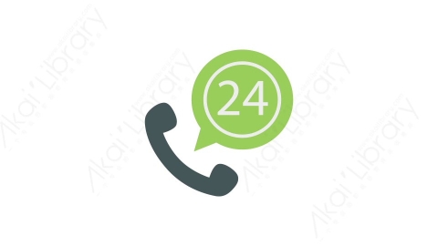 AE模板 32-call-224小时打电话MG扁平卡通金融财经元素图标
