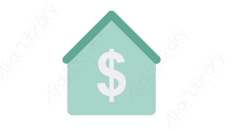 AE模板 25-sell-property出售财产MG扁平卡通商务办公元素图标