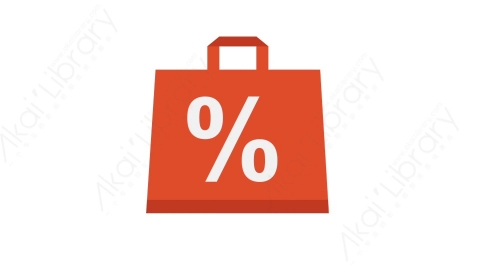 AE模板 38-discount-2折扣购物袋MG扁平卡通商务办公元素图标