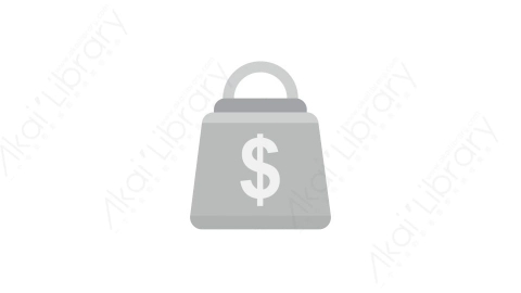 AE模板 01-money钱MG扁平卡通商务办公元素图标