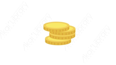 AE模板 23-coins-2金币MG扁平卡通商务办公元素图标