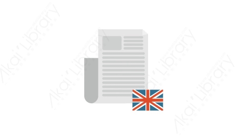 AE模板 29-newspaper-england新闻报纸MG扁平卡通商务办公元素图标