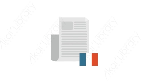 AE模板 30-newspaper-france新闻报纸MG扁平卡通商务办公元素图标