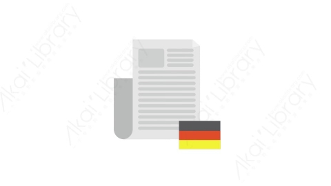 AE模板 33-newspaper-germany新闻报纸MG扁平卡通商务办公元素图标